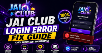 Jai Club login error fix guide