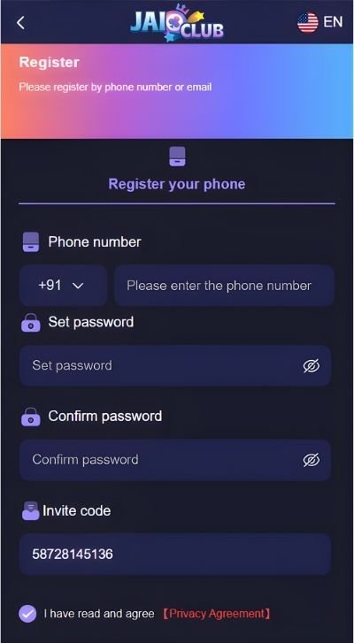 How to Register on Jai Club Game